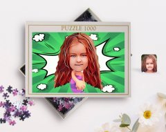 Kişiye Özel Deniz Kızı Karikatürlü 1000 Parça Profesyonel Puzzle-2