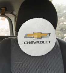 BK Gift Chevrolet Tasarımlı Yuvarlak Araç Koltuk Yastığı-1