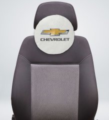 BK Gift Chevrolet Tasarımlı Yuvarlak Araç Koltuk Yastığı-1