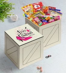 Kişiye Özel Evin Süslüsü Ahşap Kutuda Nostaljik Lezzetler Hediye Seti-1