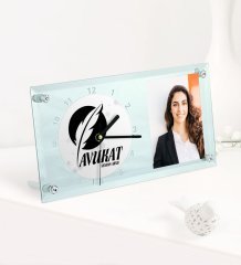 Kişiye Özel Avukat Temalı Masaüstü Cam Saat - 12