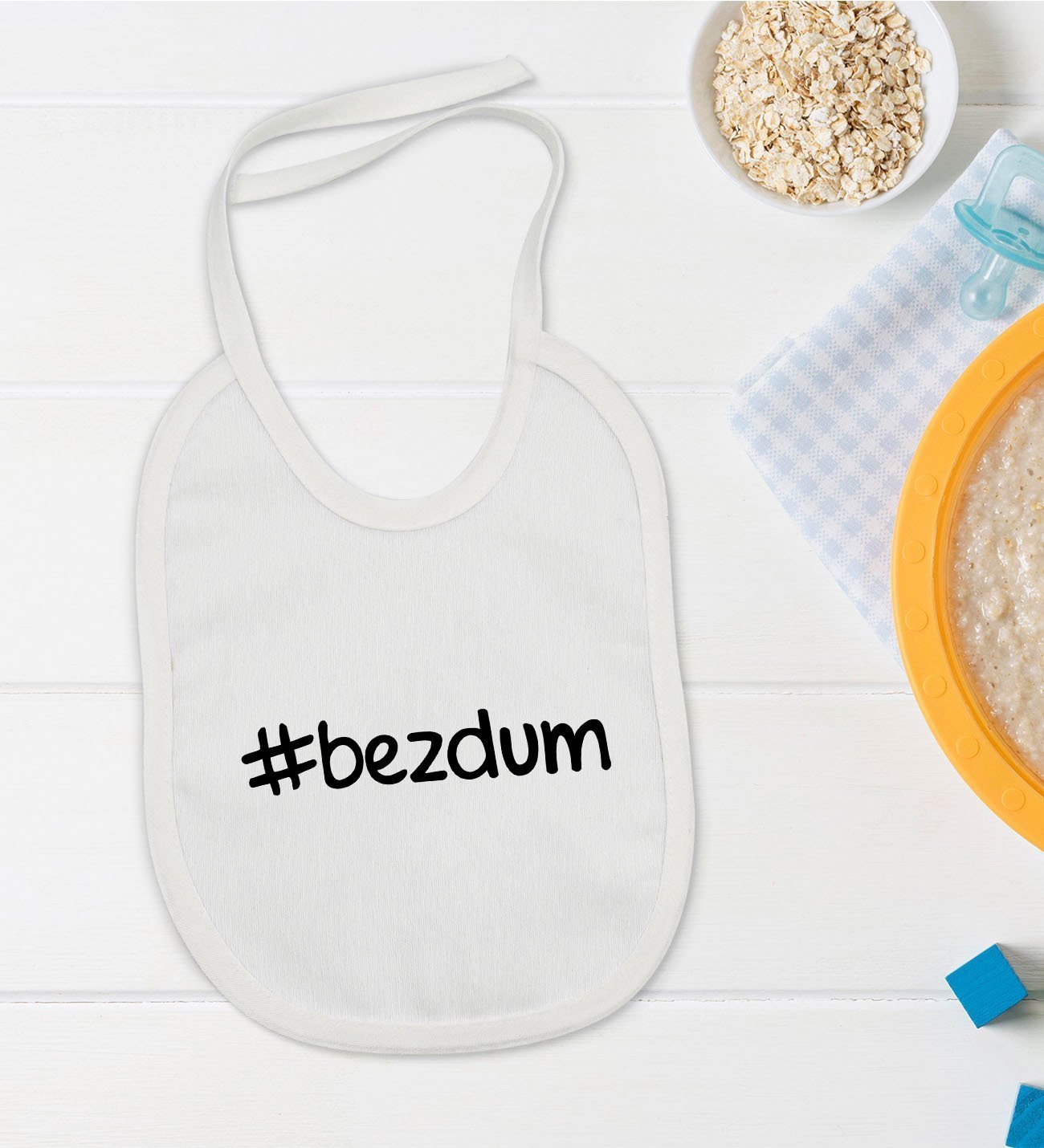 BK Kids Bezdum Tasarımlı Bebek Mama Önlüğü - Model 1