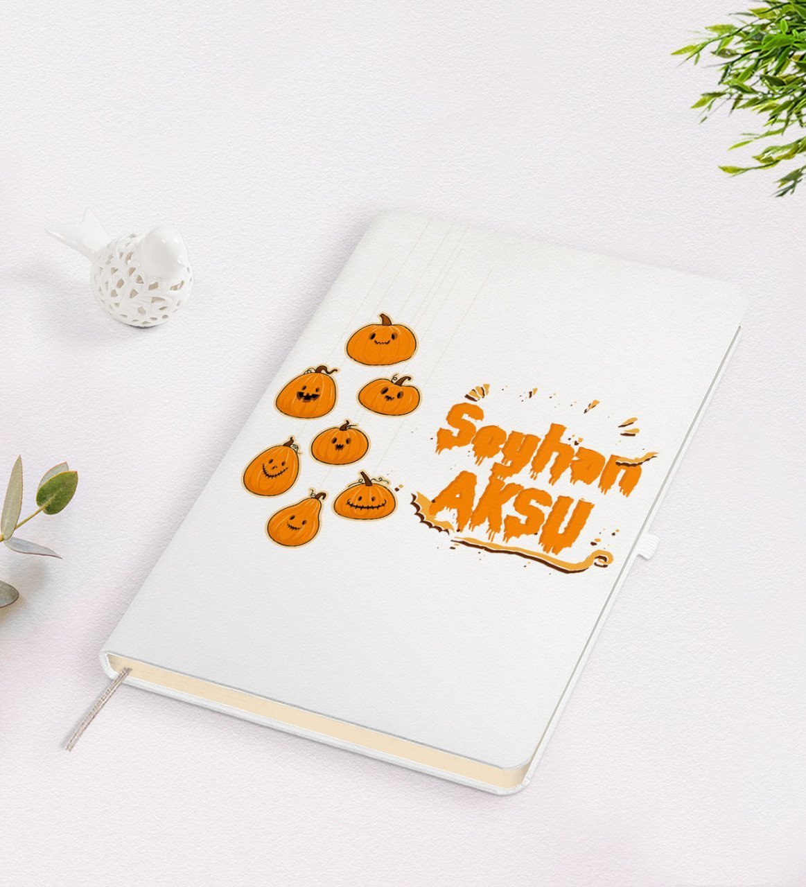 Kişiye Özel Happy Halloween Tasarımlı Beyaz Defter-20