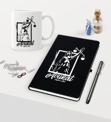 Kişiye Özel Avukat Temalı Siyah Defter Kalem Kupa Seti - 16