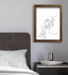 BK Gift Yatak Odası Konseptli Doğal Masif Ahşap Çerçeveli Tablo-36