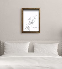 BK Gift Yatak Odası Konseptli Doğal Masif Ahşap Çerçeveli Tablo-36