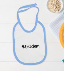 BK Kids Bezdum Tasarımlı Mavi Bebek Body Zıbın ve Mama Önlüğü Hediye Seti-1