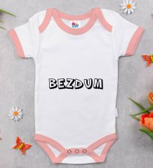BK Kids Bezdum Tasarımlı Pembe Bebek Body Zıbın-2