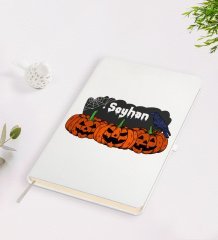Kişiye Özel Happy Halloween Tasarımlı Beyaz Defter-19