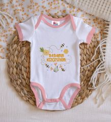 BK Kids Babamın Kızçesiyim Tasarımlı Pembe Bebek Body Zıbın-1