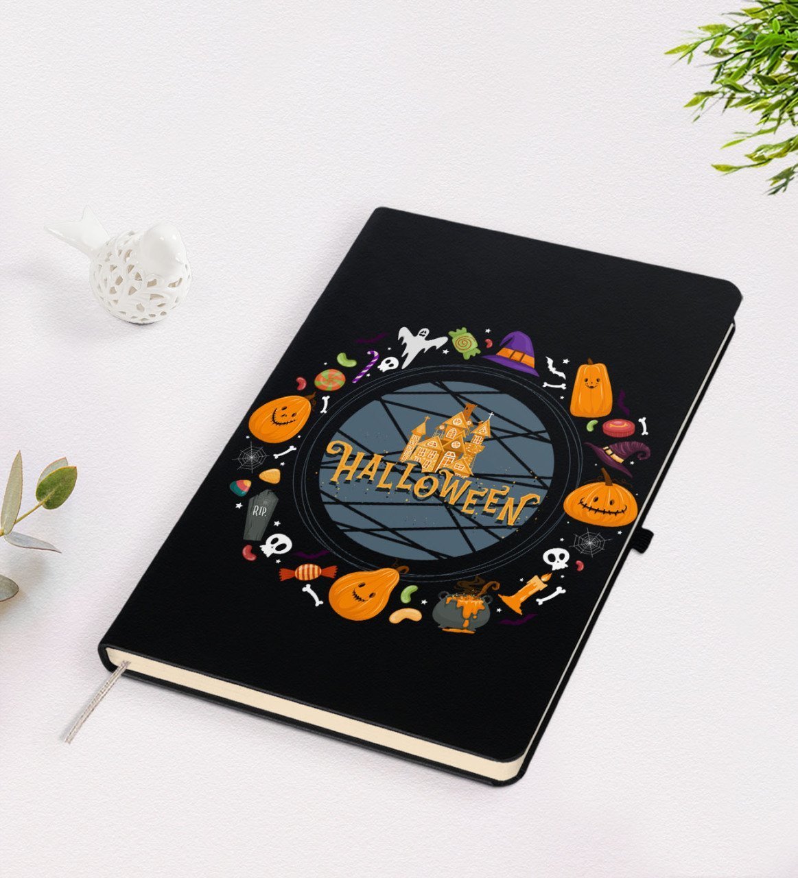 BK Gift Halloween Tasarımlı Siyah Defter-4