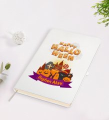 Kişiye Özel Happy Halloween Tasarımlı Beyaz Defter-18