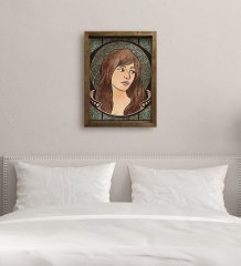 BK Gift Yatak Odası Konseptli Doğal Masif Ahşap Çerçeveli Tablo-34