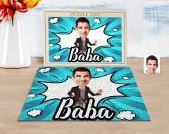 Kişiye Özel Baba Karikatürlü 1000 Parça Profesyonel Puzzle-1
