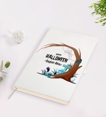 Kişiye Özel Happy Halloween Tasarımlı Beyaz Defter-17