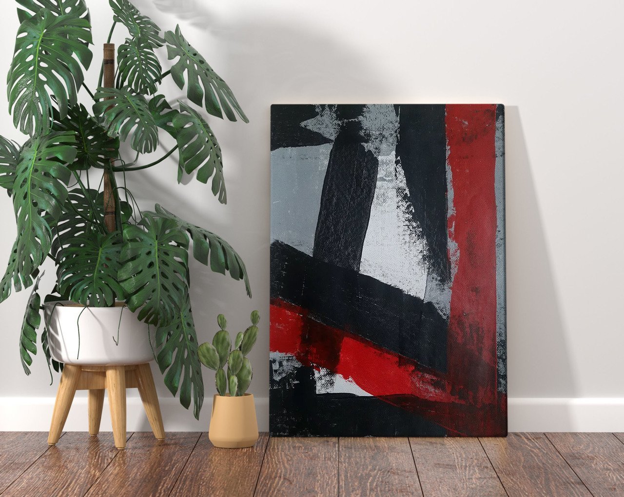BK Home Back To Black Tasarımlı Kanvas Tablo 70x100cm-1