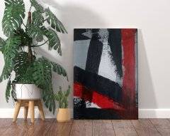 BK Home Back To Black Tasarımlı Kanvas Tablo 70x100cm-1
