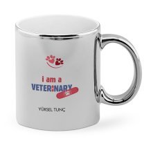 Kişiye Özel Mesleki Veteriner Hekim Krom Kupa Bardak - 1