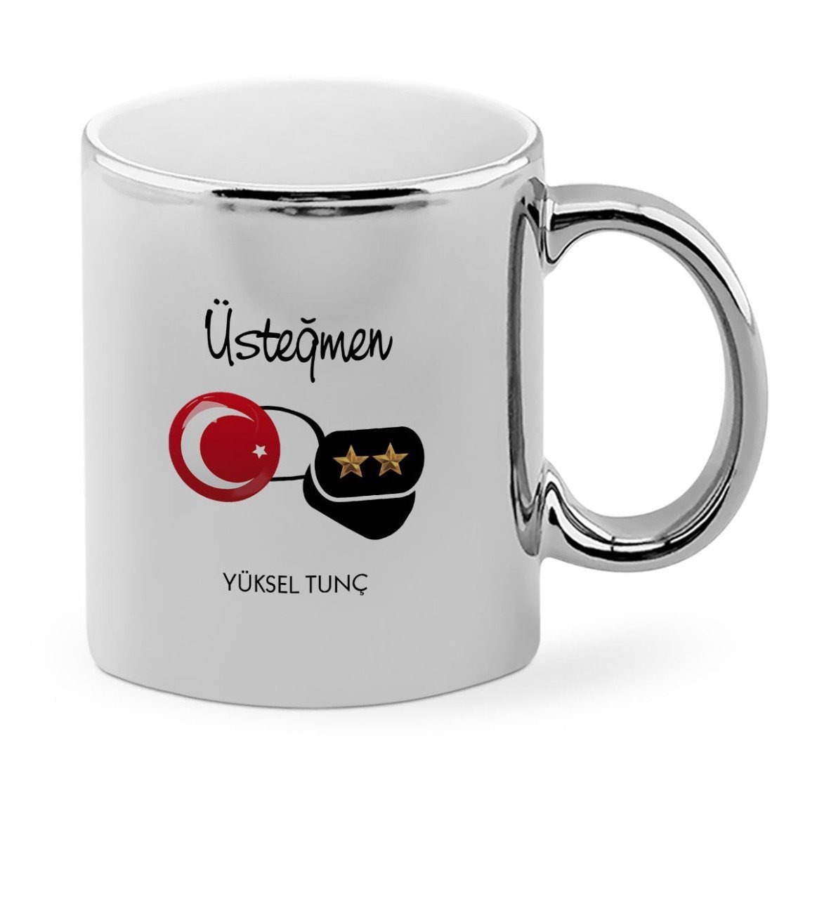 Kişiye Özel Mesleki Üsteğmen Krom Kupa Bardak - 1