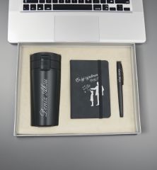 BK Gift Vip Kutuda Kişiye Özel Öğretmenler Günü Tasarımlı Defter & Metal Roller Kalem & Çelik Termos Hediye Seti- 5, Öğretmene Hediye, Öğretmenler Günü
