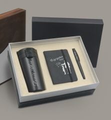 BK Gift Vip Kutuda Kişiye Özel Öğretmenler Günü Tasarımlı Defter & Metal Roller Kalem & Çelik Termos Hediye Seti- 5, Öğretmene Hediye, Öğretmenler Günü