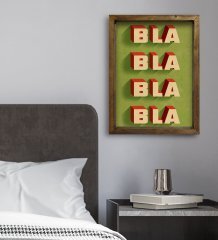 BK Gift Yatak Odası Konseptli Doğal Masif Ahşap Çerçeveli Tablo-32