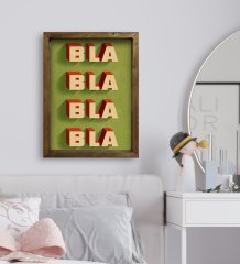 BK Gift Yatak Odası Konseptli Doğal Masif Ahşap Çerçeveli Tablo-32