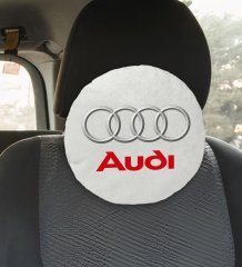 BK Gift Audi Tasarımlı Yuvarlak Araç Koltuk Yastığı-2