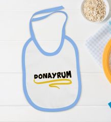 BK Kids Donayrum Tasarımlı Mavi Bebek Body Zıbın ve Mama Önlüğü Hediye Seti-1