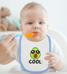 BK Kids Cool Tasarımlı Mavi Bebek Body Zıbın ve Mama Önlüğü Hediye Seti-1