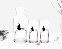 Kişiye Özel Renkli Baskılı Atatürk Temalı İkili Rakı Bardağı ve Karaf Hediye Seti-27