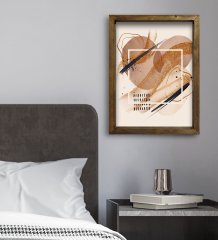 BK Gift Yatak Odası Konseptli Doğal Masif Ahşap Çerçeveli Tablo-30