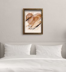 BK Gift Yatak Odası Konseptli Doğal Masif Ahşap Çerçeveli Tablo-30