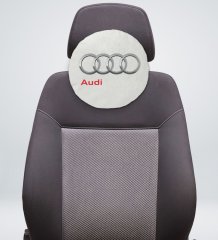 BK Gift Audi Tasarımlı Yuvarlak Araç Koltuk Yastığı-1