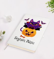 Kişiye Özel Happy Halloween Tasarımlı Beyaz Defter-13