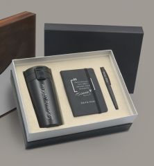 BK Gift Vip Kutuda Kişiye Özel Öğretmenler Günü Tasarımlı Defter & Metal Roller Kalem & Çelik Termos Hediye Seti- 2, Öğretmene Hediye, Öğretmenler Günü