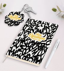 Kişiye Özel Sınıf Öğretmeni Beyaz Defter Kalem ve Anahtarlık Hediye Seti-14