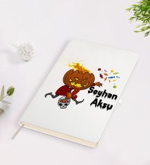 Kişiye Özel Happy Halloween Tasarımlı Beyaz Defter-12