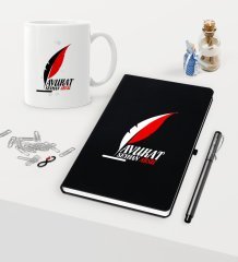 Kişiye Özel Avukat Temalı Siyah Defter Kalem Kupa Seti - 8
