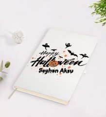Kişiye Özel Happy Halloween Tasarımlı Beyaz Defter-11
