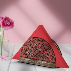 Kişiye Özel Ahşap Peçetelik - Model 5-5