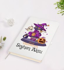 Kişiye Özel Happy Halloween Tasarımlı Beyaz Defter-10