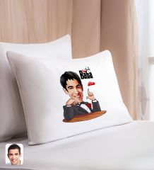 BK Gift Kişiye Özel Karikatürlü The Baba Tasarımlı Pamuklu Yastık Kılıfı-4 50x70cm, Babaya Hediye, Babalar Günü Hediyeleri