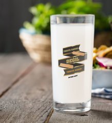Kişiye Özel Renkli Baskılı Yarıya Kadar Değil Yaraya Kadar Rakı Bardağı-6
