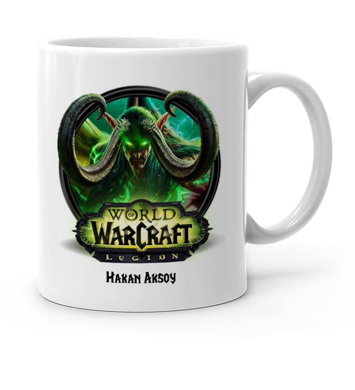 Kişiye Özel World of Warcraft Legion Beyaz Kupa Bardak - 1