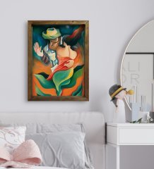 BK Gift Yatak Odası Konseptli Doğal Masif Ahşap Çerçeveli Tablo-26