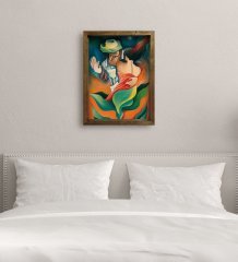 BK Gift Yatak Odası Konseptli Doğal Masif Ahşap Çerçeveli Tablo-26