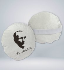 BK Gift Atatürk Temalı Yuvarlak Araç Koltuk Yastığı-23