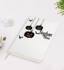 Kişiye Özel Happy Halloween Tasarımlı Beyaz Defter-9