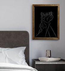 BK Gift Yatak Odası Konseptli Doğal Masif Ahşap Çerçeveli Tablo-25